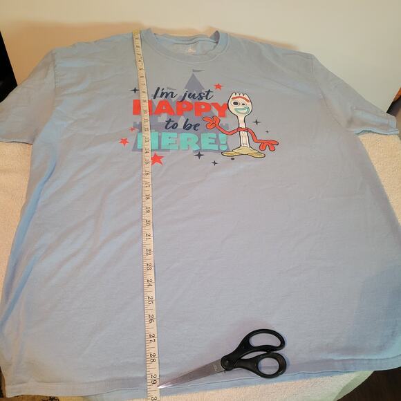 Disney Pixar Forky I'm Just Happy To Be Here Toy Story T-Shirt 2XL Blue - Picture 6 of 6